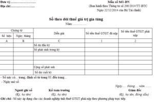 Mẫu Sổ Theo Dõi Thuế Gtgt Và Cách Lập Theo Thông Tư 200/2014/Tt-Btc - Kế  Toán Hà Nội Group