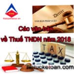 Văn bản mới nhất về thuế TNDN 2018