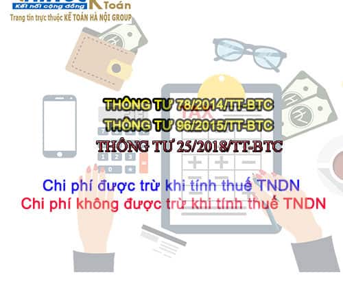 Các khoản chi phí được trừ và không được trừ khi tính thuế TNDN 2018