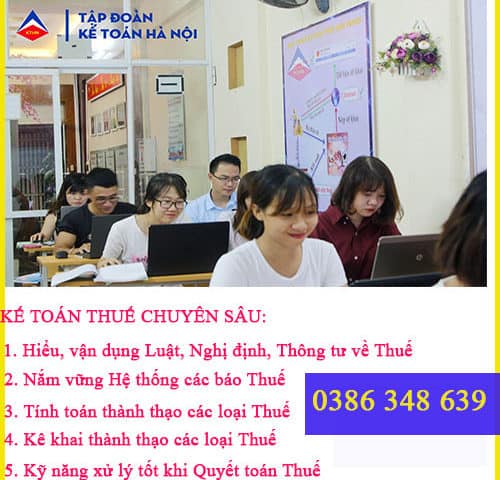 Lớp học kế toán thuế tại Long Biên