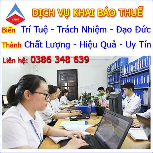 Dịch vụ khai báo thuế tại Thanh Xuân Hà Nội 