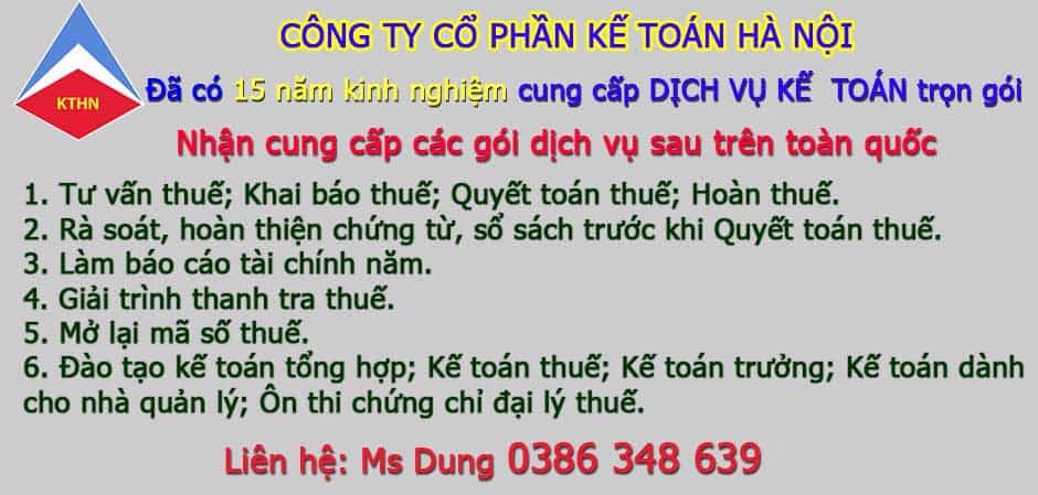 Dịch vụ quyết toán thuế tại Sóc Sơn Hà Nội
