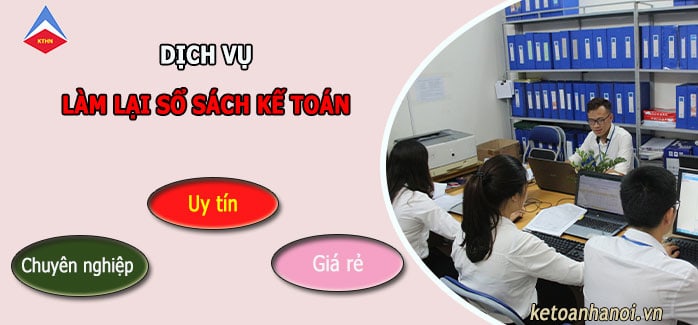Dịch vụ làm lại sổ sách kế toán tại Hà Nội
