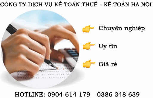 Công ty dịch vụ kế toán thuế ở Thanh Trì 