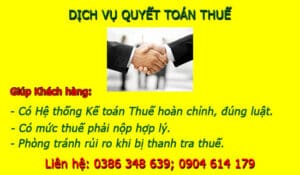 Dịch vụ quyết toán thuế TỐT NHẤT tại Hoàn Kiếm Hà Nội