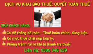 Giá dịch vụ làm báo cáo thuế tại Thanh Xuân chuyên nghiệp