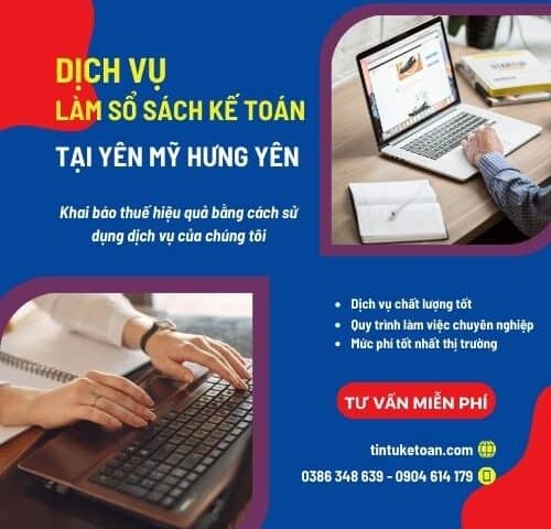 Dịch vụ làm sổ sách kế toán tại Yên Mỹ Hưng Yên