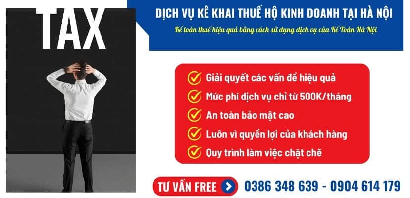 Dịch vụ kê khai thuế hộ kinh doanh tại Hà Nội 