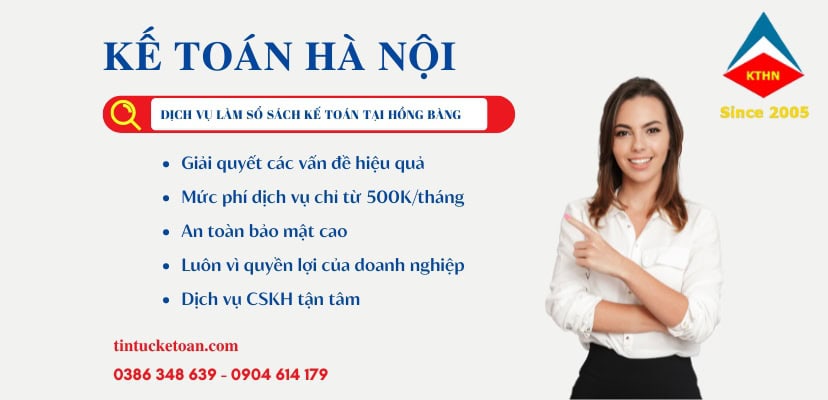 Dịch vụ làm sổ sách kế toán tại Hồng Bàng 