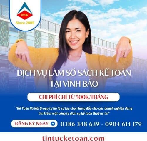 Dịch vụ làm sổ sách kế toán tại Vĩnh Bảo