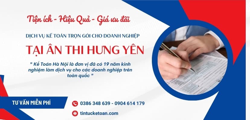 Dịch vụ kế toán trọn gói cho doanh nghiệp tại Ân Thi 